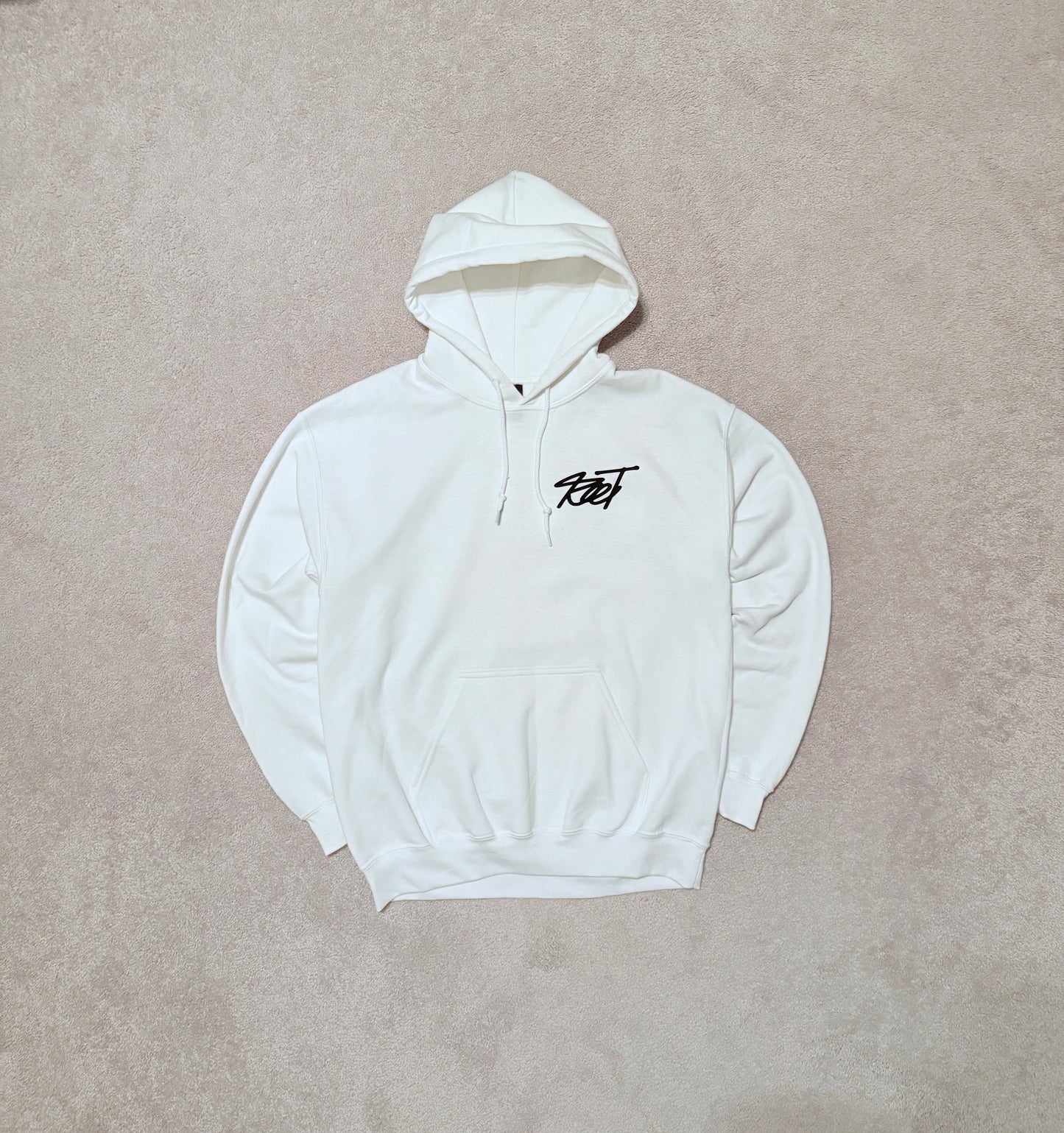 Cursive Style Hoodie - White