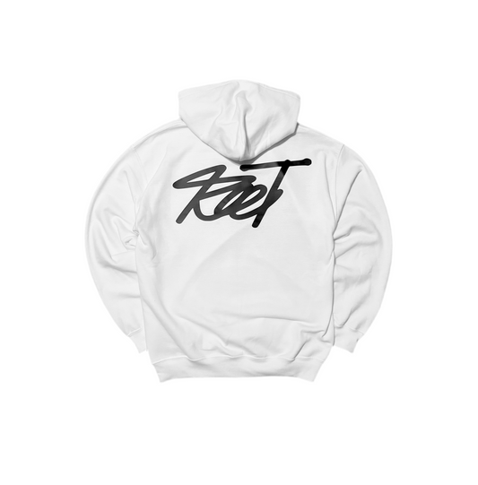 Cursive Style Hoodie - White