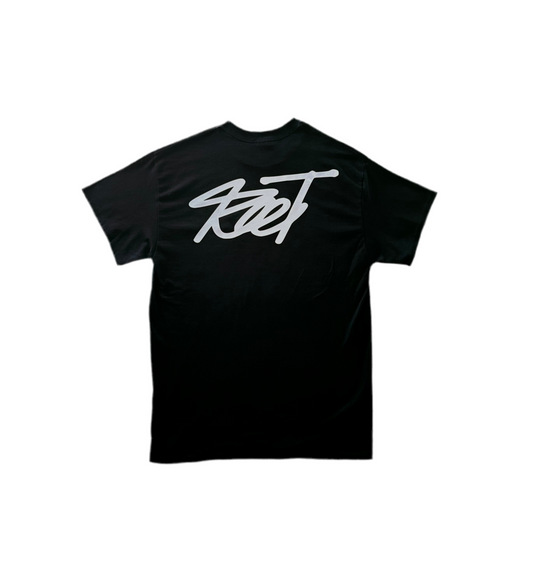 RootMoto T-Shirt - Black (Cursive Style)