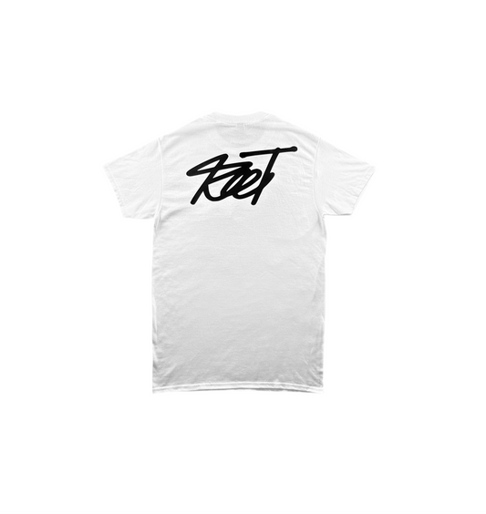 RootMoto T-shirt - White (Cursive Style)